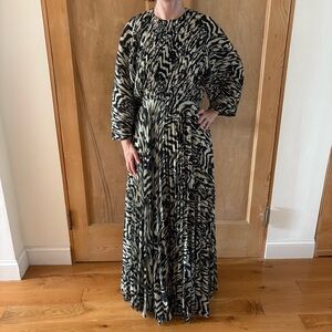 Solace London Plissé-Crepe Gown